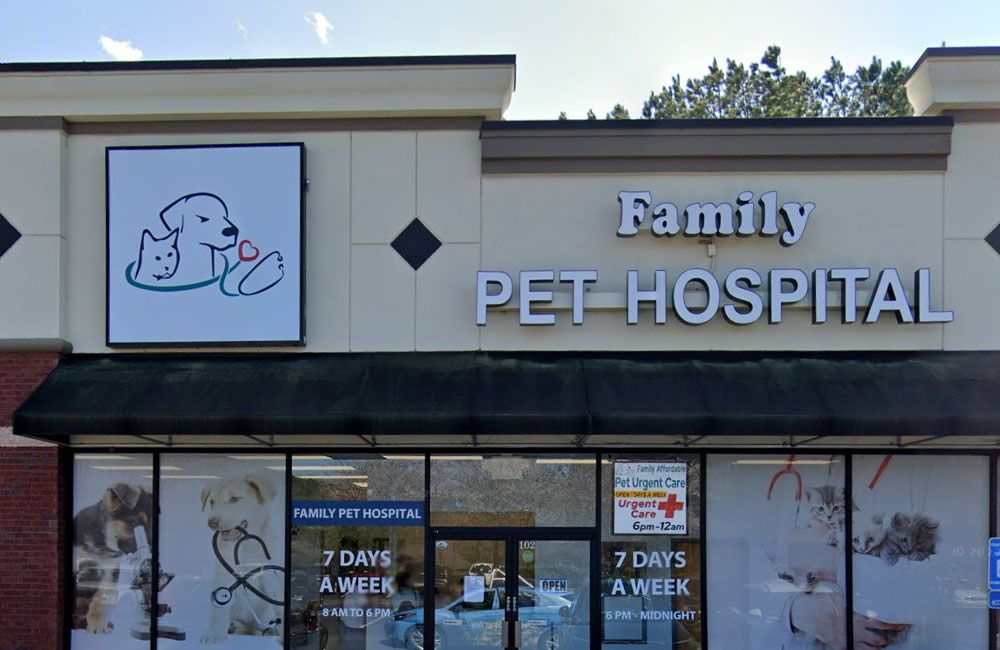 family pet hospital entrance